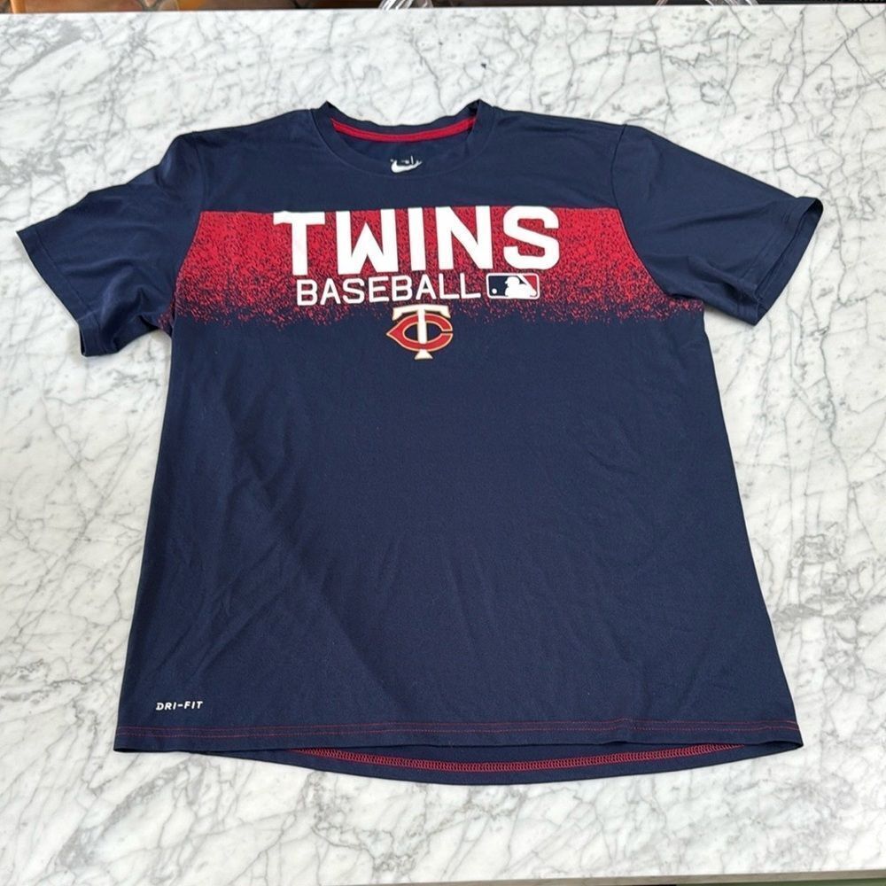 Nike Men’s Minnesota Twins Baseball DriFit T-Shirt MLB Athletic Cut Sz XL